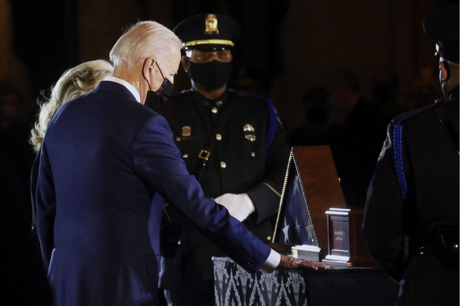 APTOPIX Capitol Breach Officer Killed Biden